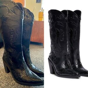 NEW Vegan Leather Cowboy boots